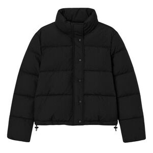 NWT Noize Amanda Short Puffer Jacket XL Black Wind Resistant Quilted Modern Cozy